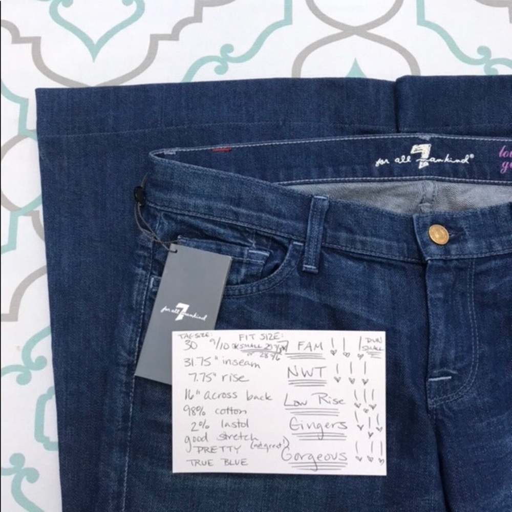 NWT๐๐7FAM! GINGERS! LOW RISE!๐๐30 9/10 32โ NEW - Picture 6 of 8